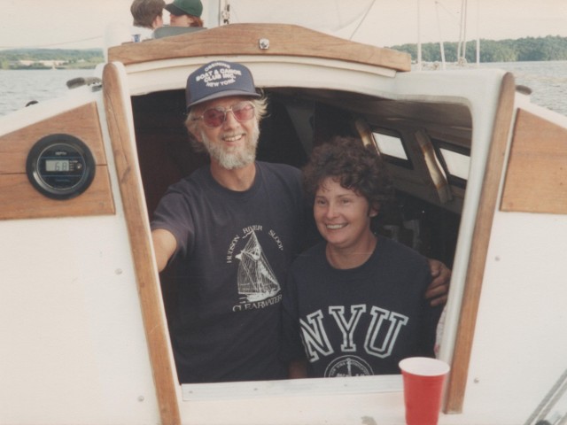 Jerry and Nina in companionway