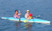 Nina, Jennifer and Antonio in kayak